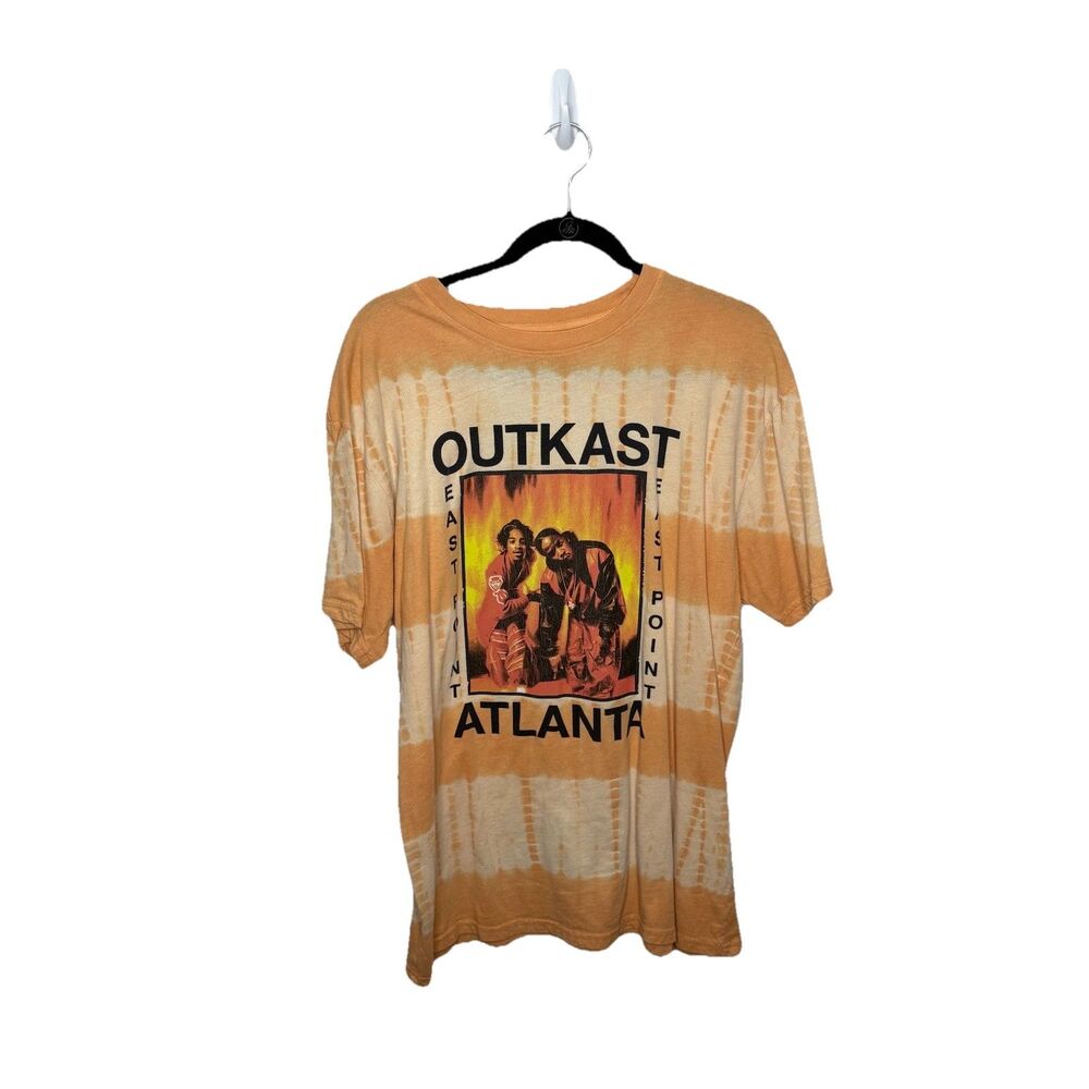 Outkast Orange Atlanta Tye Dye Wash T-shirt Size XL Unisex Official Merch